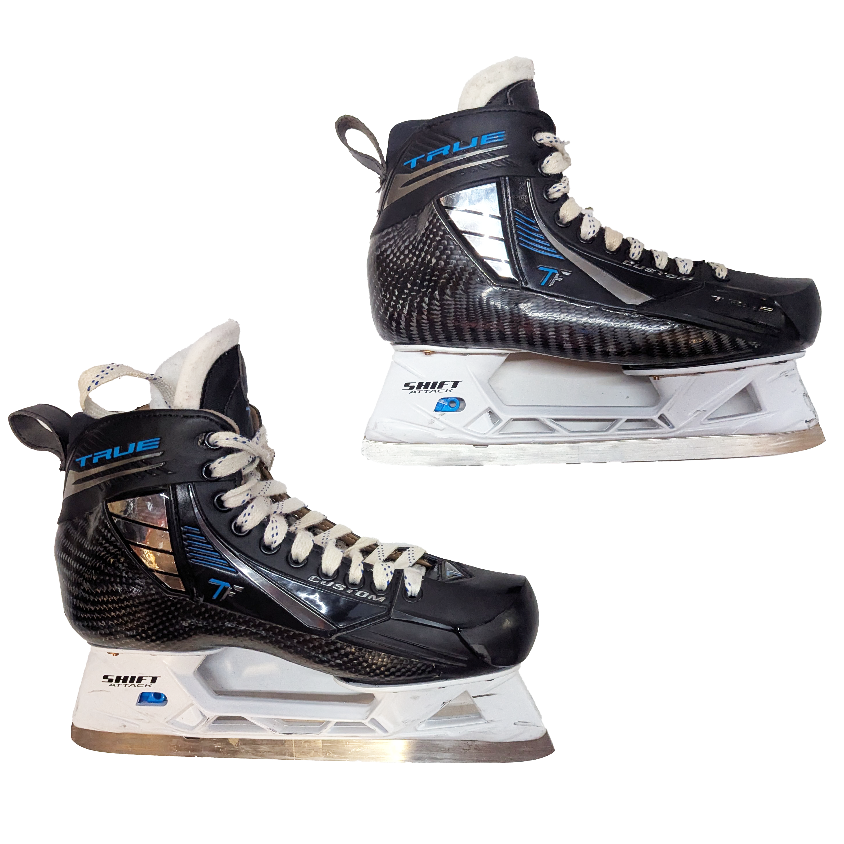 True Custom - Patins de gardien de but de hockey NCAA Pro Stock d'occasion - Taille 9